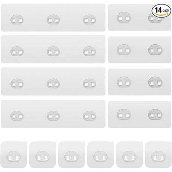 Shower caddy adhesive replacement strips waterproof wall hooks no drilling 14 pa - Picture 7 of 7